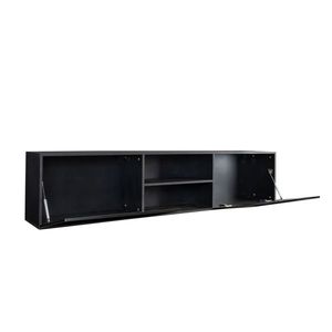 FCH Modern Minimalist Floating <b>TV</b> <b>Stand</b> High Glossy <b>65</b>-inch <b>TVs</b> Wall-Mounted Entertainment Center 2 Large Drawers Display - Product Image 6