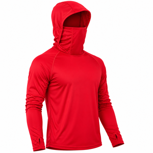 Sweat à capuche uni pour homme UPF 50, protection UV, manches longues, respirant, pour sports de plein air et pêche, personnalisable, 140g - Product Image 3