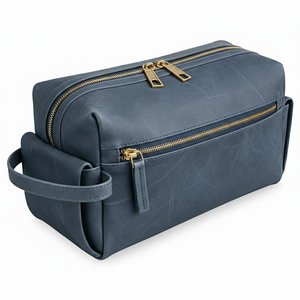 กระเป๋าใส่เครื่องสำอางสำหรับผู้ชายอเนกประสงค์ กระเป๋าใส่เครื่องสำอางสำหรับเดินทาง ทำจากหนัง PU - Product Image 3