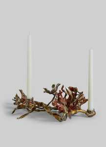 Glow stand Handmade <b>Brass</b> <b>Candlestick</b> <b>Holder</b> With Floral Design For Home Decoration - Product Image 3