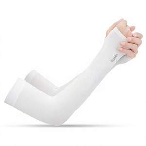 Manchon de bras unisexe blanc anti-UV avec logo tendance pour cyclisme adulte (manche droite) - Product Image 1