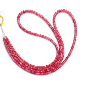 AAAA+ Spinel 2mm-5mm Rondelle Faceted <b>Beads</b> Natural Extremely Rare Red Spinel Precious Gemstone <b>Loose</b> <b>Beads</b> For Jewelry Making - Product Image 3