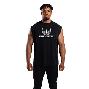 Débardeur sans manches noir délavé pour homme en coton premium, coupe athlétique, idéal pour la gym, l'entraînement, le streetwear décontracté et les activités estivales - Product Image 1