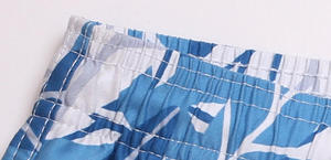 Shorts de Baño Formales Azules para Hombre, Tejidos, con Logotipo Frontal, de Secado Rápido, con Cintura Elástica - Product Image 3