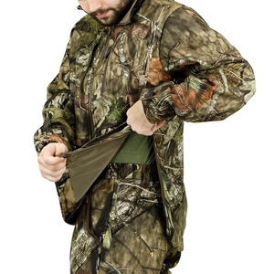 Men's Full Sleeve Camouflage Hunting Jacket Soft <b>Shell</b> Breathable Polyester Autumn Wear - Product Image 4