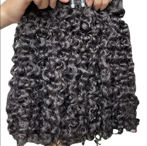 Paquetes de cabello rizado virgen sin procesar más vendidos, cabello humano con volumen completo para extensiones de cabello, disponible para la venta - Product Image 1
