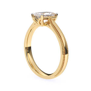 Bague de promesse élégante pour femme, style constellation classique, plaqué or et rhodium, sertie de zircon, finition fine jaune et blanc - Product Image 2