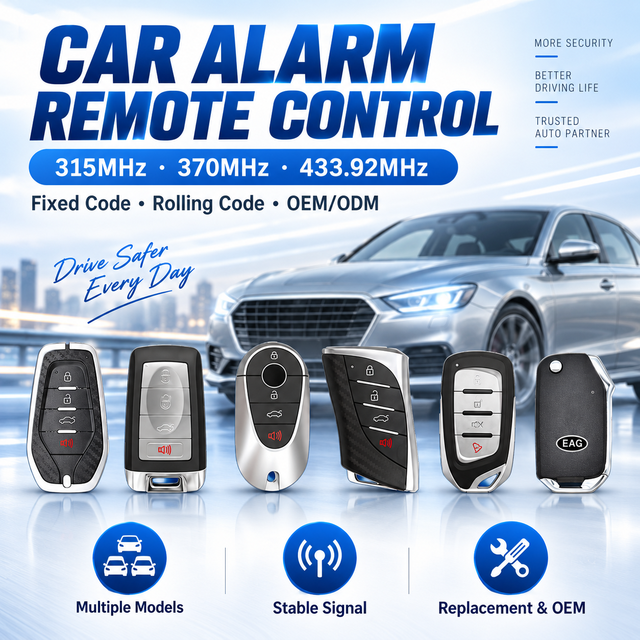 315MHz 370MHz 433.92MHz Fixed Code Rolling Code Replacement Remote OEM Car Alarm Remote Control