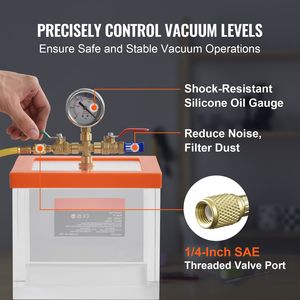 Camera a Vuoto Trasparente in Acrilico da 2 Galloni, Aggiornata, Multiuso, per Degassificazione Resine e Evaporatore Rotante da Laboratorio - Product Image 5