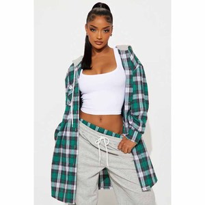 Boxy Long Sleeve Plaid <b>Shirt</b> Men Casual Flannel 100 Cotton Full Sleeve Autumn <b>Collarless</b> Open Stitch Woven Patterned <b>Shirts</b> - Product Image 6