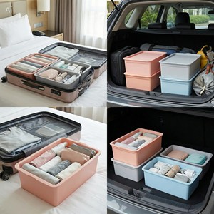 OEM Custom Eco Friendly PP Plastic Multifunction Storage Bin Lid 3-6L Capacity 10kg Load 405x270x140mm Dimensions Warehouse - Product Image 4