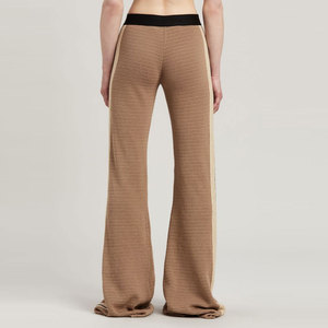 Custom Women's Flare <b>Pants</b> High Stretch Bell Bottoms Flare Overlap Wide V-shaped Stretchy Women Flared Trousers - Product Image 4