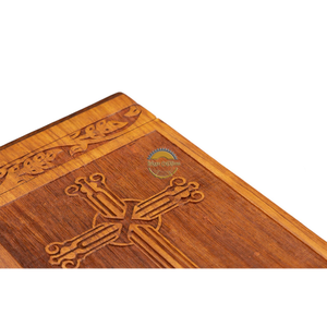 Urne funéraire artisanale chrétienne et urne funéraire en bois naturel pour cendres, boîte artistique commémorative pour funérailles par AYAANS - Product Image 3