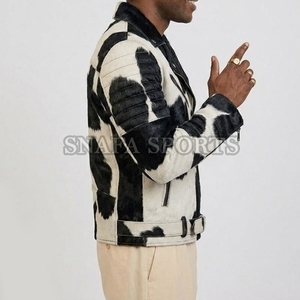 Regular Fit Custom Design Zipper <b>Leather</b> Biker Fashion <b>Jacket</b> <b>Winter</b> Season Genuine <b>Leather</b> <b>Jackets</b> - Product Image 5