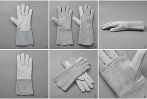 Gants de travail en cuir pleine fleur de vachette de qualité supérieure, durables, avec manchette de sécurité, résistants à la chaleur, à l'abrasion, antistatiques et ignifuges - Product Image 3