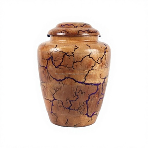 Boîte d'urne en bois massif pour cendres humaines Urne en bois pour cendres d'adultes avec de belles urnes de crémation en bois de mangue de conception gravée - Product Image 1