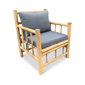 Wholesale Bamboo <b>Chairs</b> with <b>Cushion</b> Home Decor Folding Bamboo Dinning <b>Chair</b> for Patio Garden Rattan Bamboo Furniture - Product Image 3