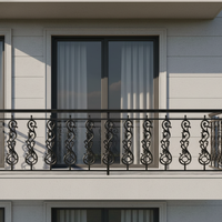Rampe d'escalier de balcon sans cadre en fonte gris royal hautement polie, robuste, moderne, résistante à la rouille, garantie 5 ans, Balaji
