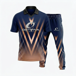Custom Heat-Transfer Printing Breathable Cricket Uniform Front 2026 Latest Design 100% Polyester Moisture-Wicking Unisex - Product Image 4