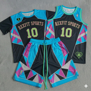 Conjunto de Pantalones Cortos y Camiseta de Baloncesto Bordados Personalizados, Uniforme Deportivo de Malla Suave de Secado Rápido para Hombre - Product Image 5