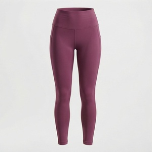High Waist Full Length <b>Women's</b> <b>Leggings</b> Solid Color Seamless Stretch Knitted Spandex Nylon All Seasons - Product Image 1