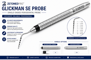 Single-Ended Glickman SE <b>Probe</b> 1-2-3-5-7-8-9-10 Markings #6 #30 Zetomed Pro - Product Image 3