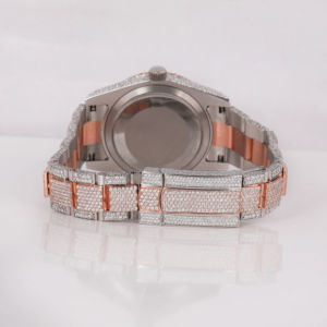 Factory Custom Luxury Man's <b>Watches</b> Full Iced Moissanite Diamond Two Stone <b>Arabic</b> Dial VVS Clarity Stainless Steel Band Digital - Product Image 3