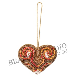 Hecho a mano respetuoso con el medio ambiente terciopelo/satén tela bordada personalizada al por mayor árbol de Navidad decoraciones camello mar caballo flor - Product Image 5