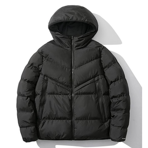 Chaqueta Parka Casual de Invierno para Hombre, Abrigo Bomber Ajustado de Lana, con Capucha Oversize, Estampado de Letras, Acolchado de Moda para Senderismo, Lona - Product Image 5