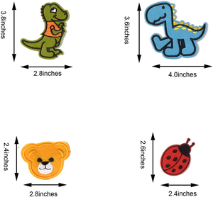 Parches Bordados Termoadhesivos con Diseño de Dinosaurio y Tortuga para Decoración de Ropa - Product Image 2