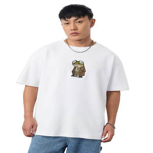 High Street Acid Wash off Shoulder Oversize para hombres Camisetas Heavy Custom logo Ropa para hombres Camisetas lavadas con ácido para hombres - Product Image 3