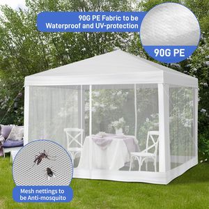 Tenda per Feste 10X10FT Impermeabile a Doppio Strato con Telaio in Acciaio, Pareti Laterali Personalizzabili in PVC per Eventi all'Aperto, Festival e Fiere - Product Image 5