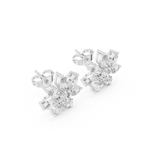 Luxury Moissanite <b>Stud</b> 1ct VVS 925 Sterling Silver Men Women Jewelry Flower Cluster Halo Diamond Earrings With GRA Certificate - Product Image 6