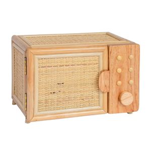 Juguetes de Mimbre para Niños, Hornos de Mimbre, Juego de Juguetes de Cocina de Imitación de Madera y Mimbre para Niños, Juego de Cocina Infantil - Product Image 1