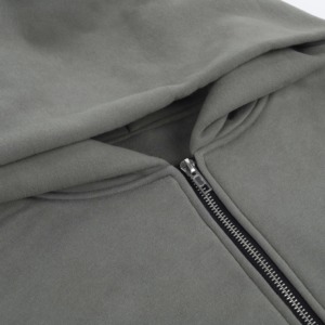 Sweat à capuche zippé streetwear personnalisé 100% coton hiver écologique unisexe haute qualité bas prix imprimé décontracté oversize 400g - Product Image 2