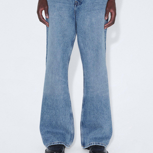 Men’s Vintage Western <b>Boot</b> Cut Denim Work Jeans Medium Wash Mid Waist Casual Summer Custom Stonewash Pants - Product Image 6