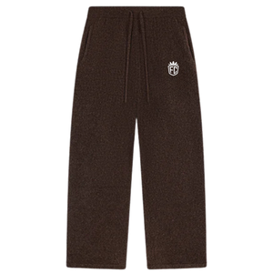 Pantalones Jogger de Punto con Pierna Ancha, Cintura Elástica Marrón, Estilo Casual para Descansar, Unisex, Ajuste Cómodo, Fabricante OEM, Calidad Premium - Product Image 1