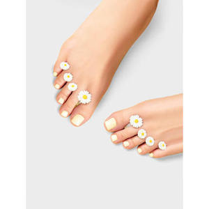 Outil de pédicure professionnel confortable, design floral, salon, usage domestique, K Beauty, séparateur d'orteils, Corée du Sud - Product Image 1