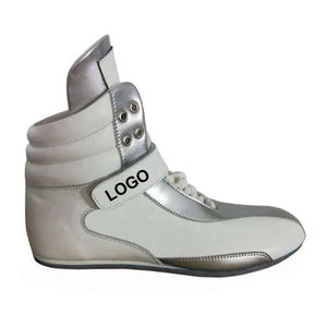 WARZONE SPORTS Chaussures de boxe blanches montantes à lacets en maille respirante pour l'entraînement athlétique - Product Image 2