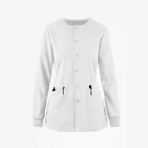 เสื้อสครับแพทย์แบบใหม่สำหรับฤดูใบไม้ร่วงและฤดูหนาว แบบมีซิปด้านหน้า แขนยาว เหมาะสำหรับพยาบาลและบุคลากรทางการแพทย์ในโรงพยาบาล - Product Image 2