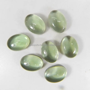 Meilleure qualité 7x9mm naturel vert améthyste ovale lisse Cabochon pierres précieuses calibrées en vrac faites à la main pour la fabrication de bijoux vente - Product Image 2