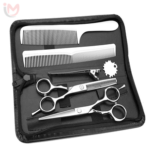 Kit de barbier professionnel en acier inoxydable avec options personnalisables, ciseaux de coupe de cheveux de haute qualité pour usage en salon, OEM - Product Image 2