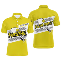 Polo de sport respirant et anti-humidité pour homme, personnalisé par sublimation, avec patchwork, pour uniforme de pickleball, idéal pour les équipes et clubs