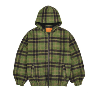 Camisa Chaqueta de Franela para Invierno al por Mayor, con Capucha, Manga Larga, a Cuadros, Forro de Poliéster, Transpirable, Cortavientos, Ecológica - Product Image 4