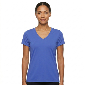 Camiseta Premium Unisex con Cuello en V, Corte Regular, Manga Corta, Diseño de Diamantes en Patchwork, Ropa Deportiva, Secado Rápido, Transpirable - Product Image 5