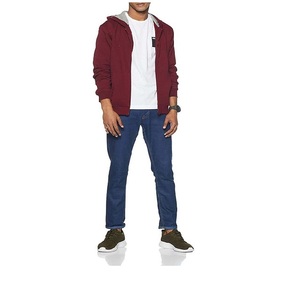 Sudadera con Capucha Personalizada, Cierre Completo, Impresión de Letras en Toda la Superficie, Estilo Urbano, Talla Grande Disponible, 100% Algodón para Hombre - Product Image 3