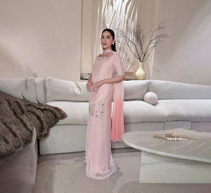 Últimos Trajes Punjabi Sharara con Talla Personalizada para Mujer, Diseño Pakistaní Diwali, Georgette Sintética de Secado Rápido, Precio Bajo 2023 - Product Image 1