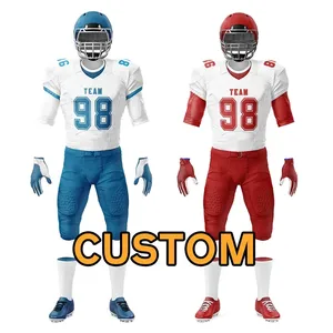 American Football Uniform Set OEM Custom Jersey <b>Pants</b> Lightweight Durable Breathable Training Competition Team Wear - Product Image 1
