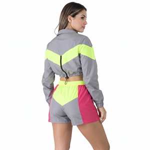 Conjunto Deportivo Unisex de 2 Piezas, Top Corto con Capucha y Manga Larga, Transpirable, 100% Algodón Ecológico, para Primavera/Verano - Product Image 4