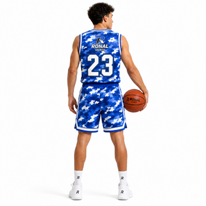 Uniforme de Baloncesto Personalizado para Equipos, Diseño Personalizado, Venta al por Mayor, Buena Calidad, Secado Rápido, Conjuntos de Uniformes de Baloncesto 100% Poliéster - Product Image 4